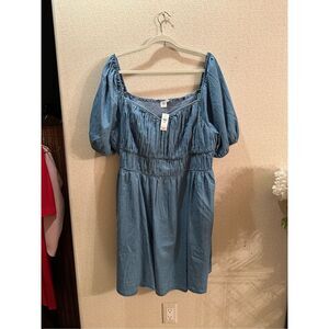 Blue Off-Shoulder Dress